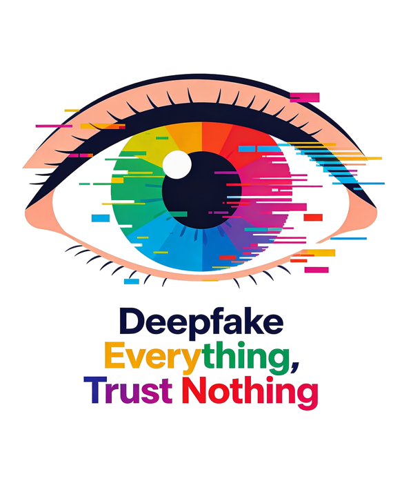 Deepfake Everything, Trust Nothing artwork